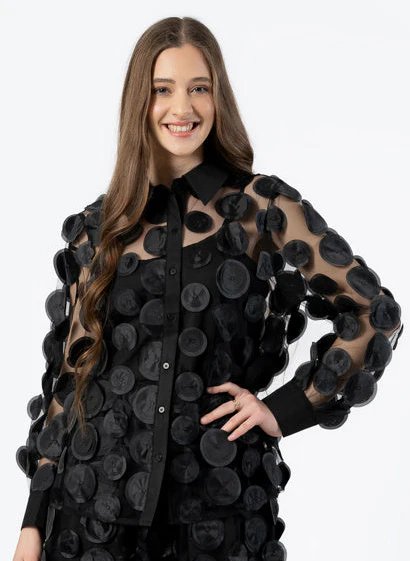 2-Piece Modern Mesh Blouse