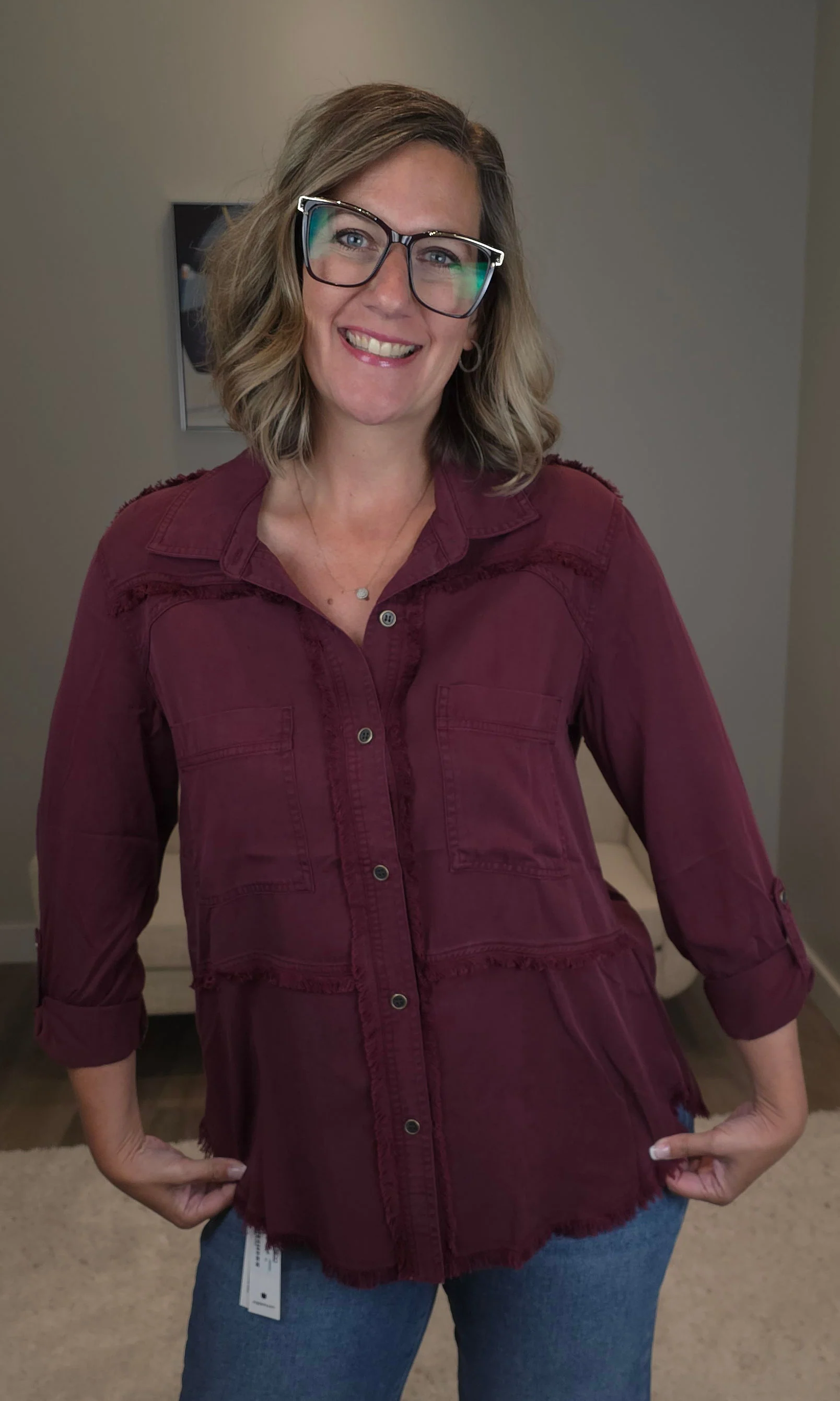 Raw Edge Seaming Top