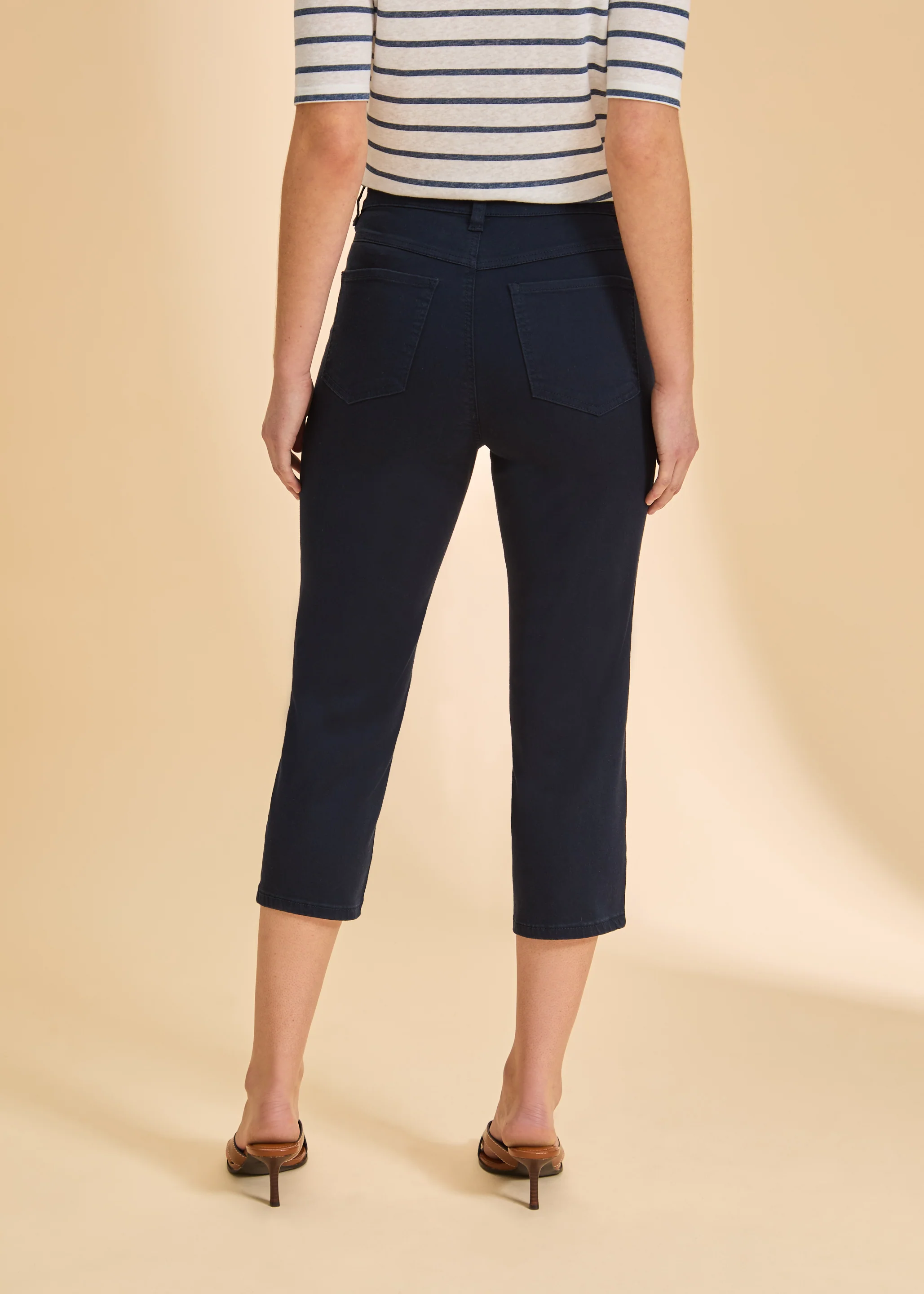 Button Up Straight-Leg Capri - Image 2