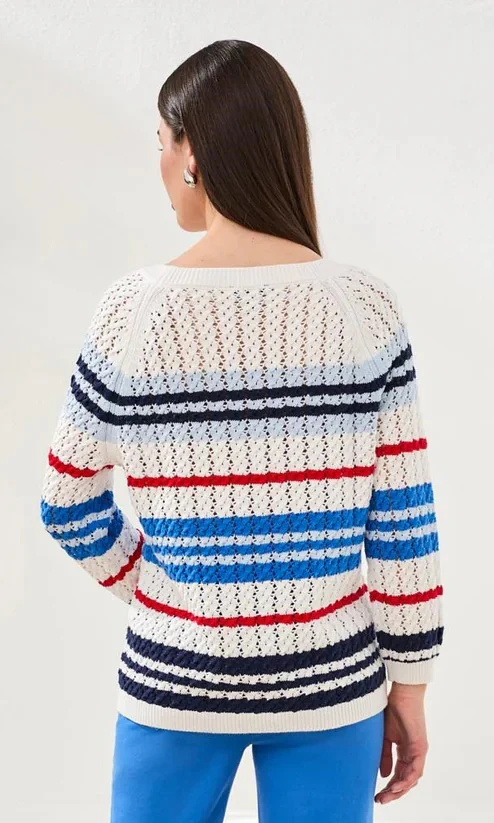 Cable Knit Combed Cotton Sweater - Image 2