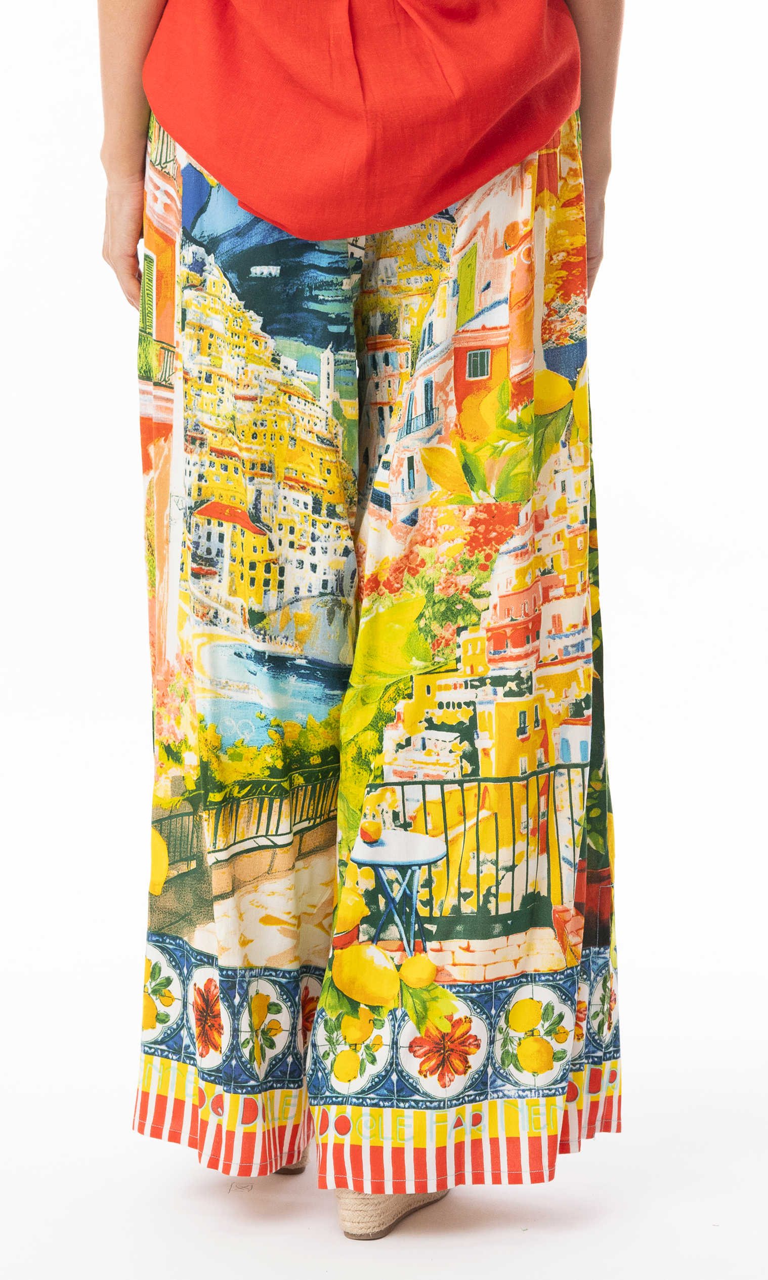 Scenic Print Wide Leg Palazzo Pant - Image 2
