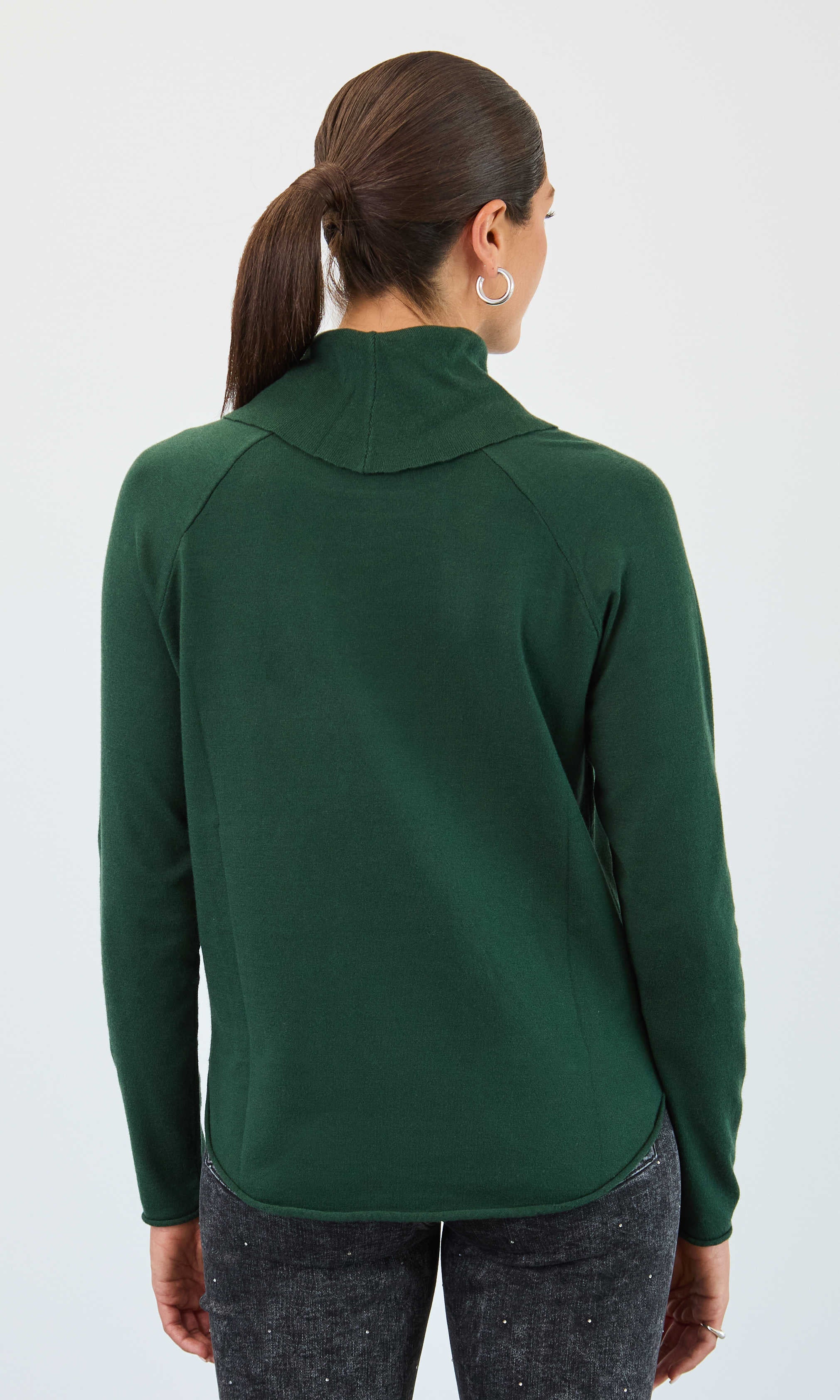 Patch Pocket Cowl Neck Sweater - Image 5