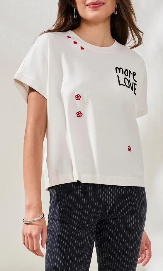Embroidered Heart Tee