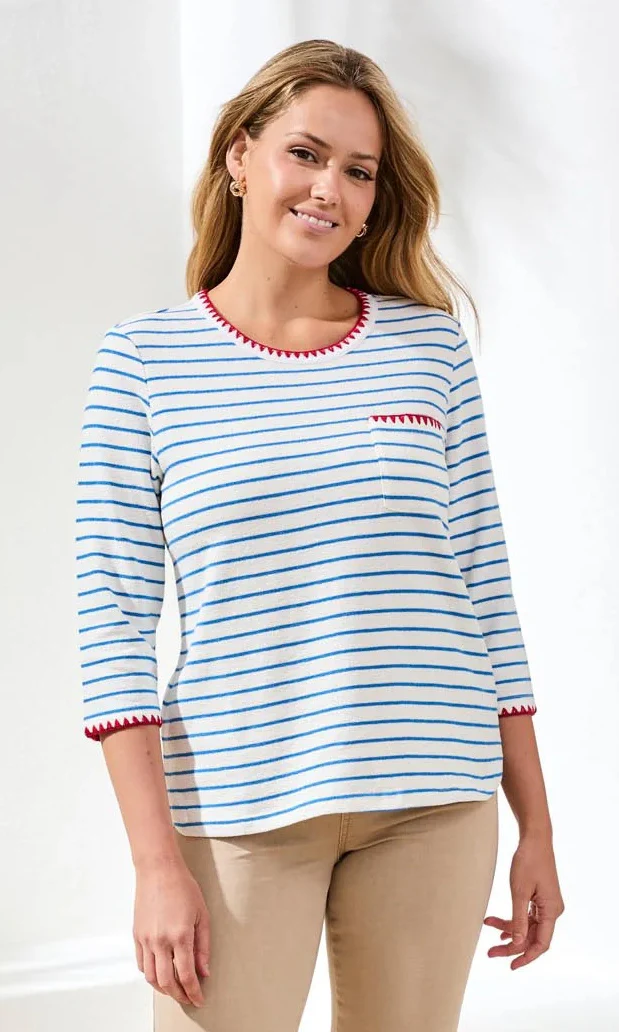 Contrast Stitch Lightweight Knit