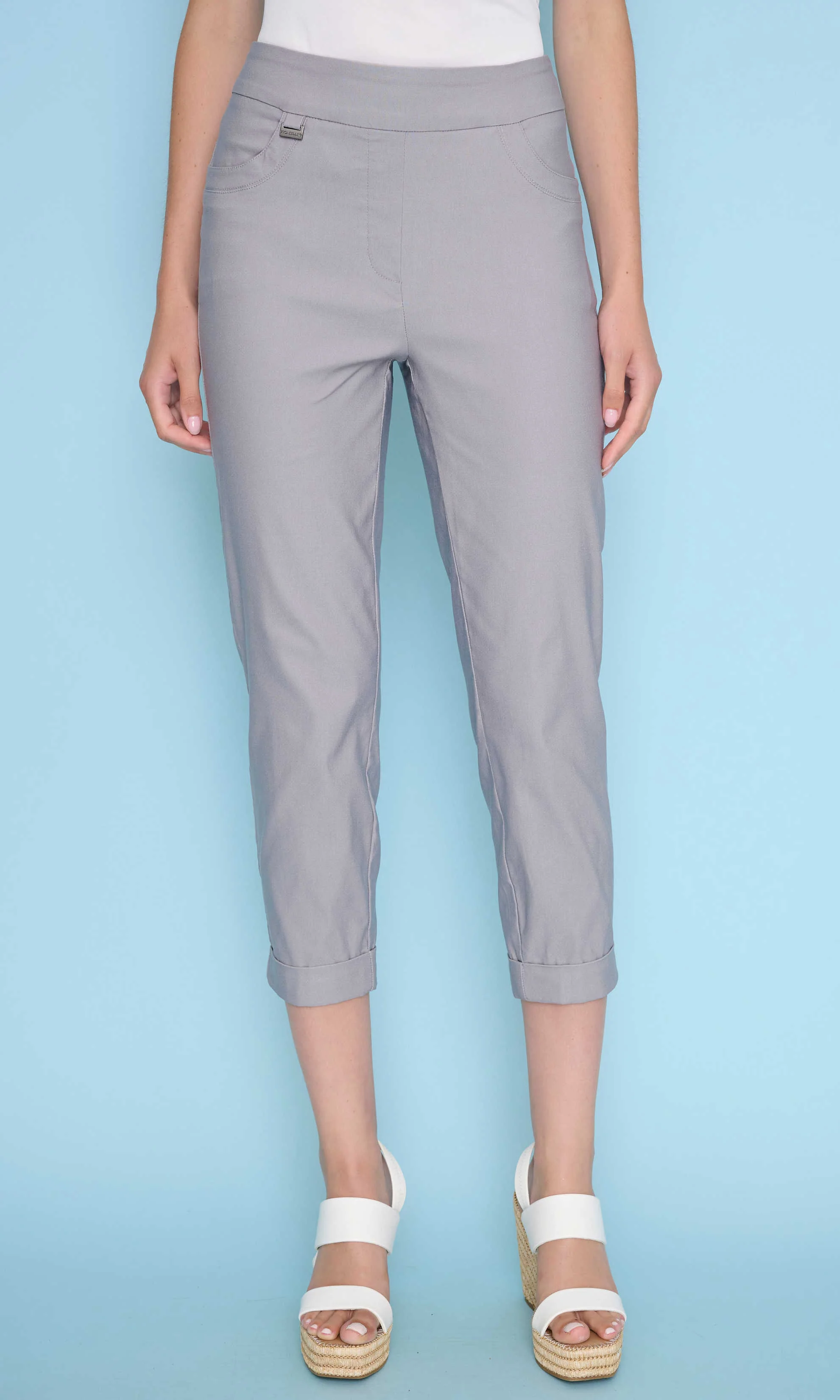 Cuffed Hem Pull-On Cropped Pant