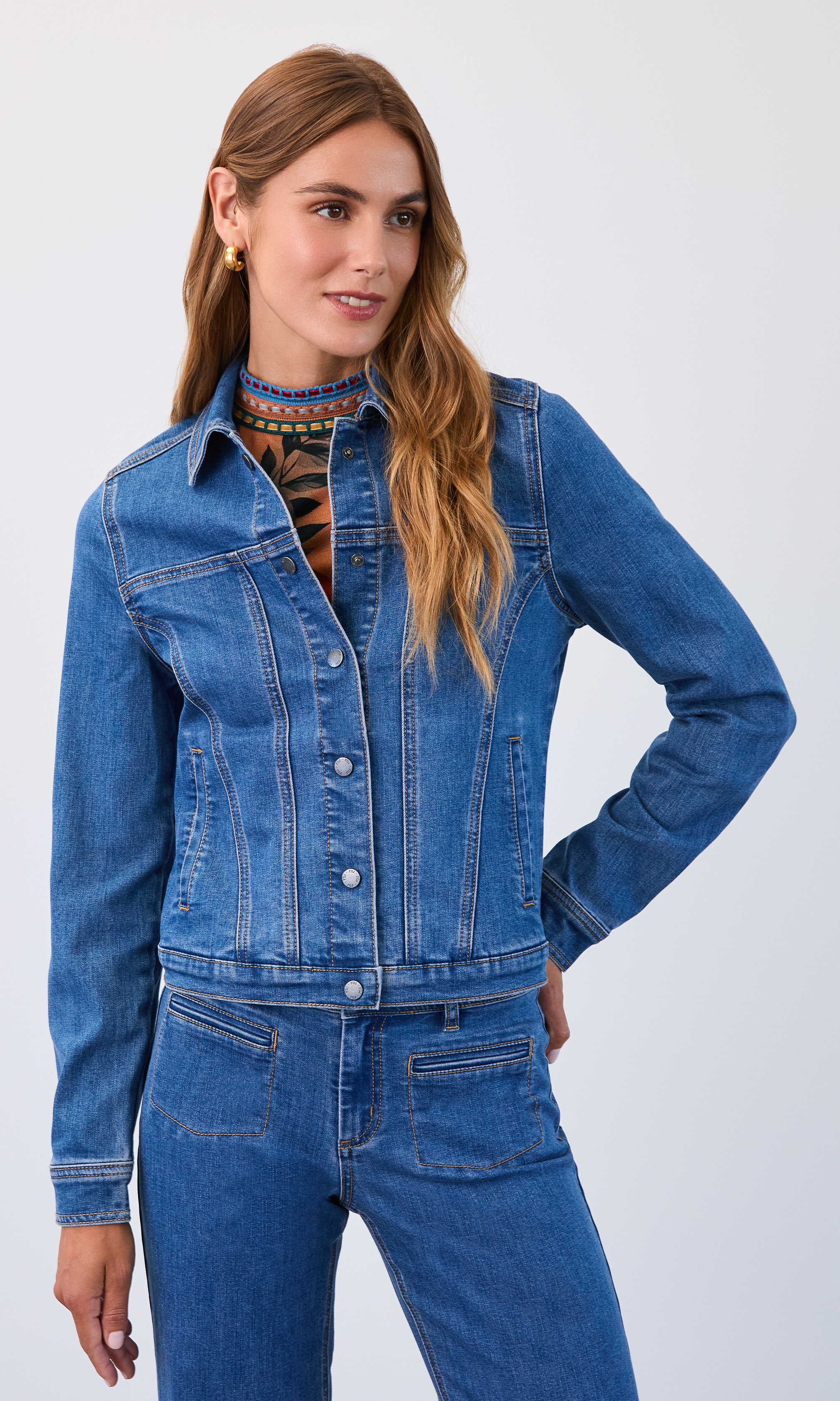 Faux Pocket Denim Jacket