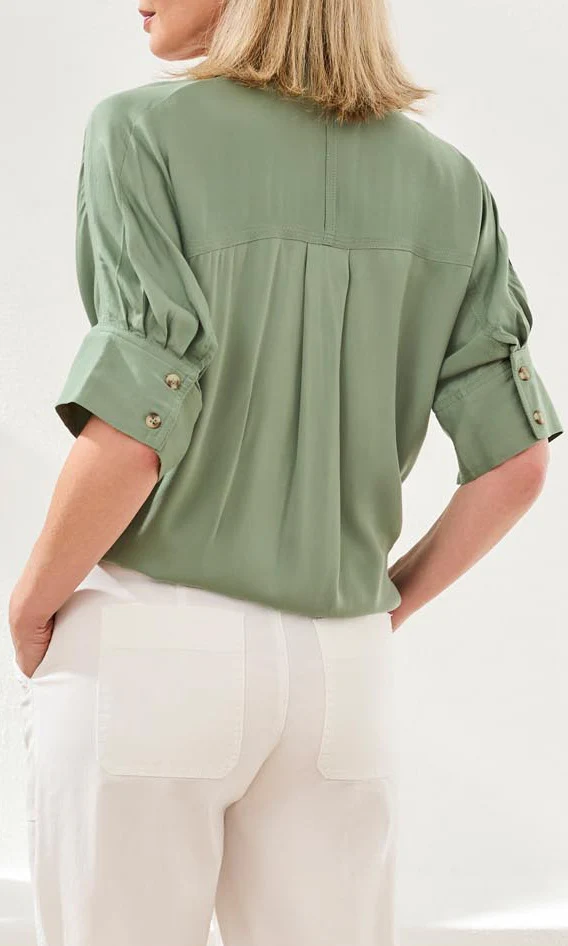Silky Touch Soft Twill Blouse - Image 2