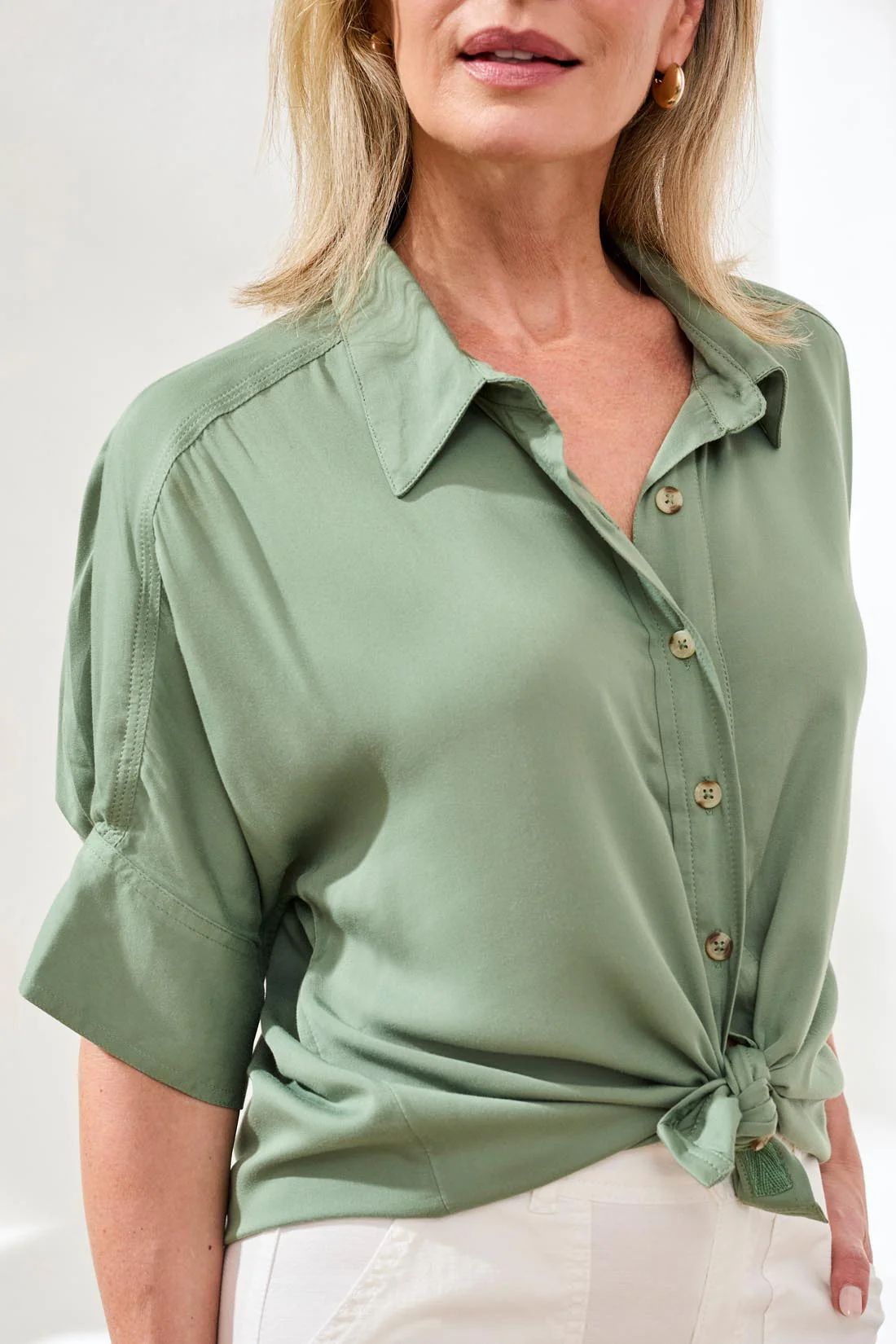 Silky Touch Soft Twill Blouse - Image 3