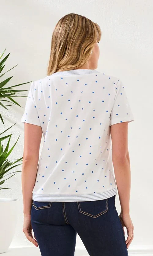 Embroidered Detail Cotton Top - Image 2