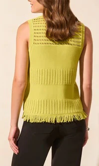 Fringed-Hem Cotton Knit Sweater - Image 3
