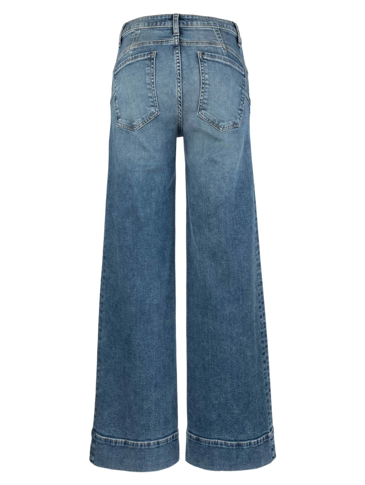 Wide-Leg Cropped Denim Jeans - Image 4