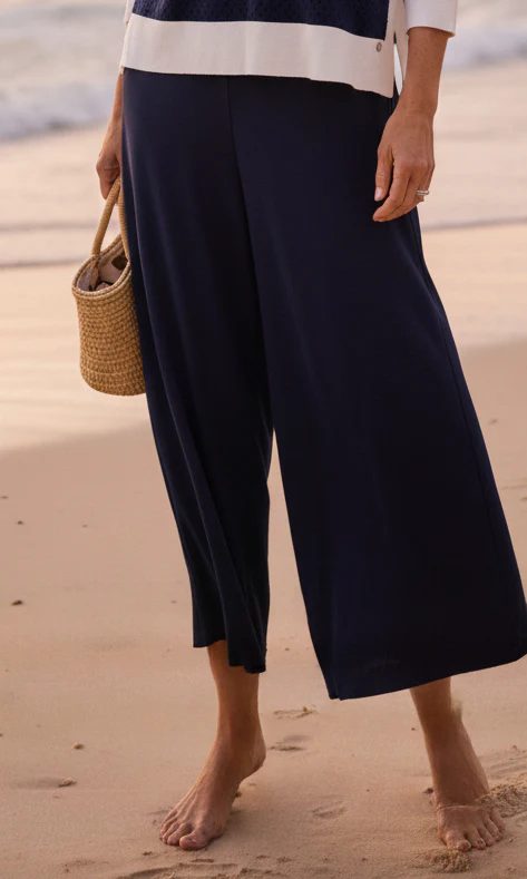 Ribkoff Woven Twill Culotte Pant