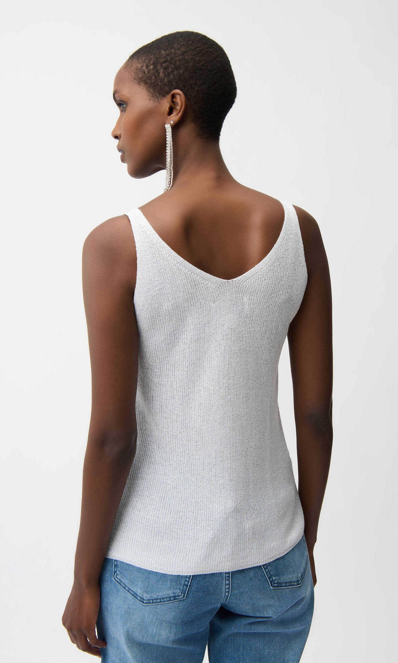 Ribkoff Metallic Knitted Camisole with Rhinestones - Image 2