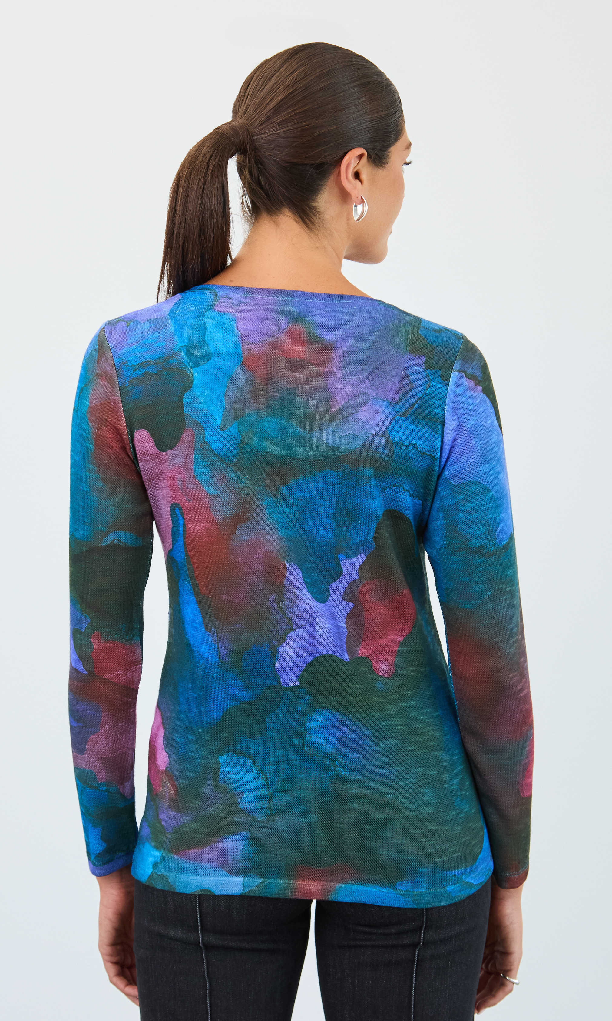 Lightweight Knit V-Neck Top - Image 2