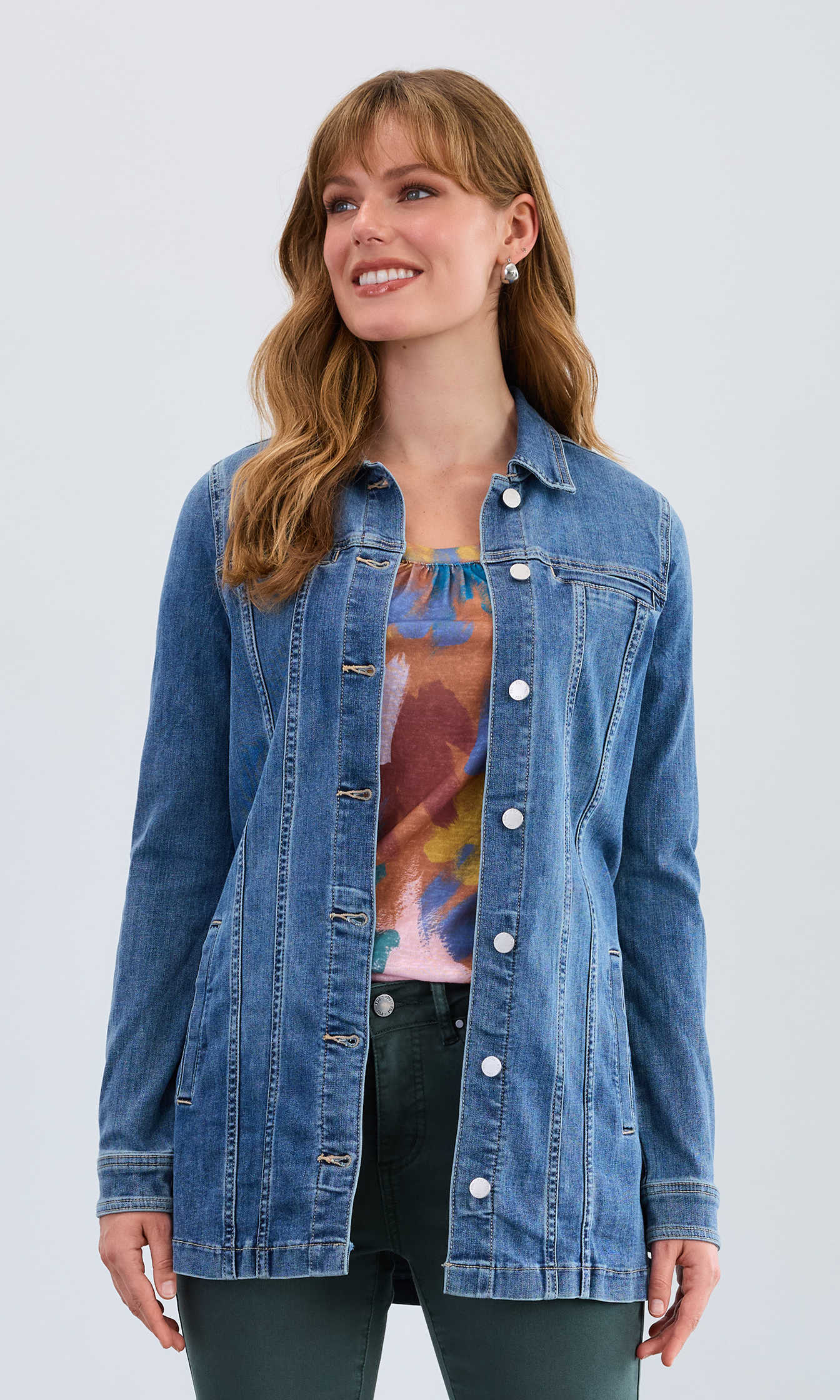 Maxi Longline Denim Jacket