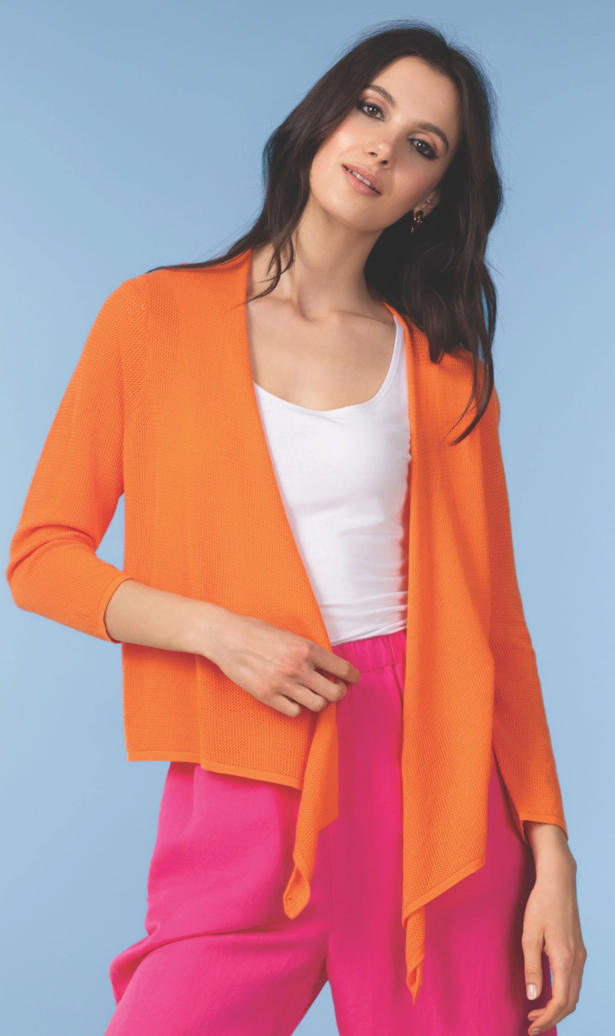 Four-Way Mesh Knit Cardigan - Image 7