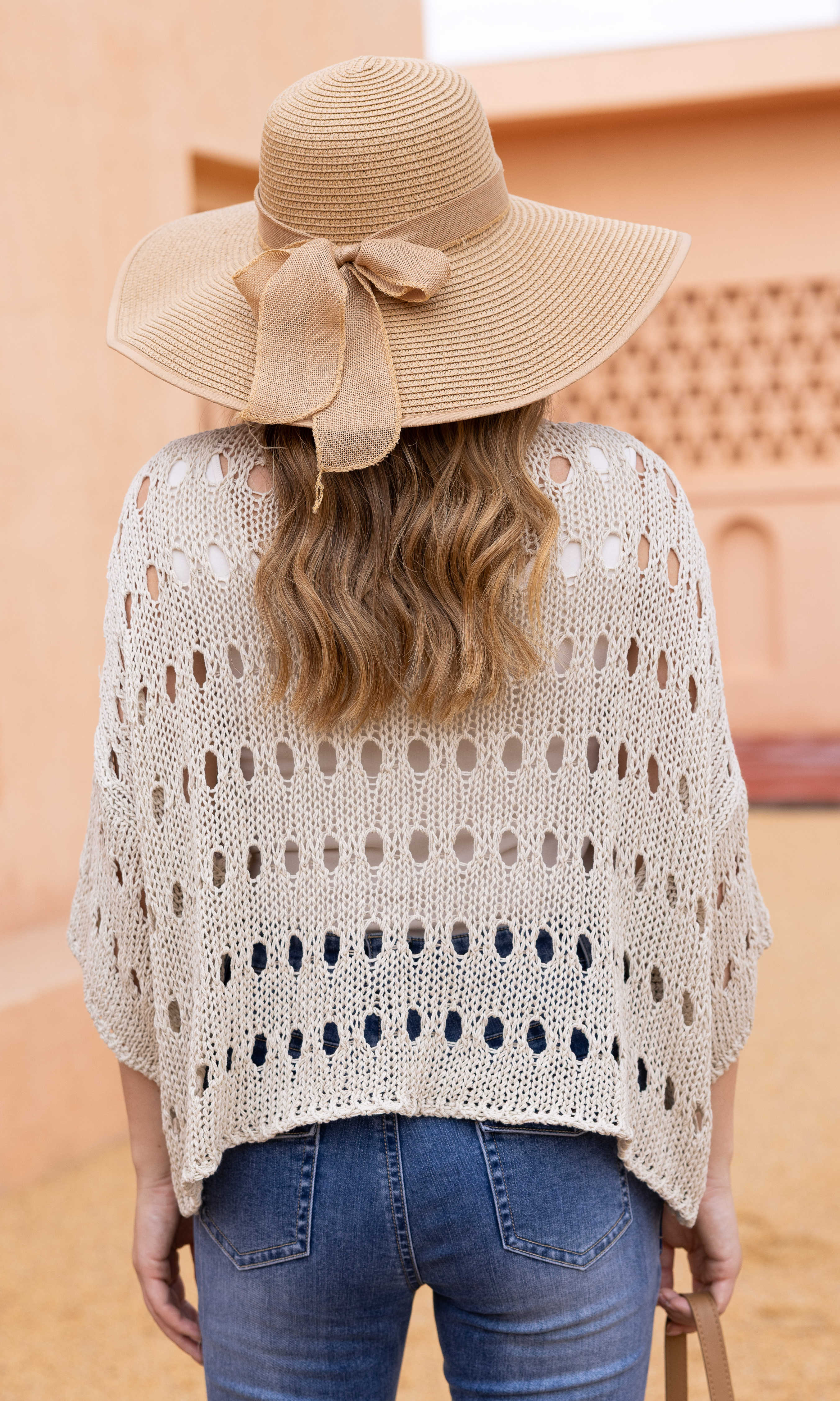 Open Stitch Dolman Sleeve Pullover - Image 4