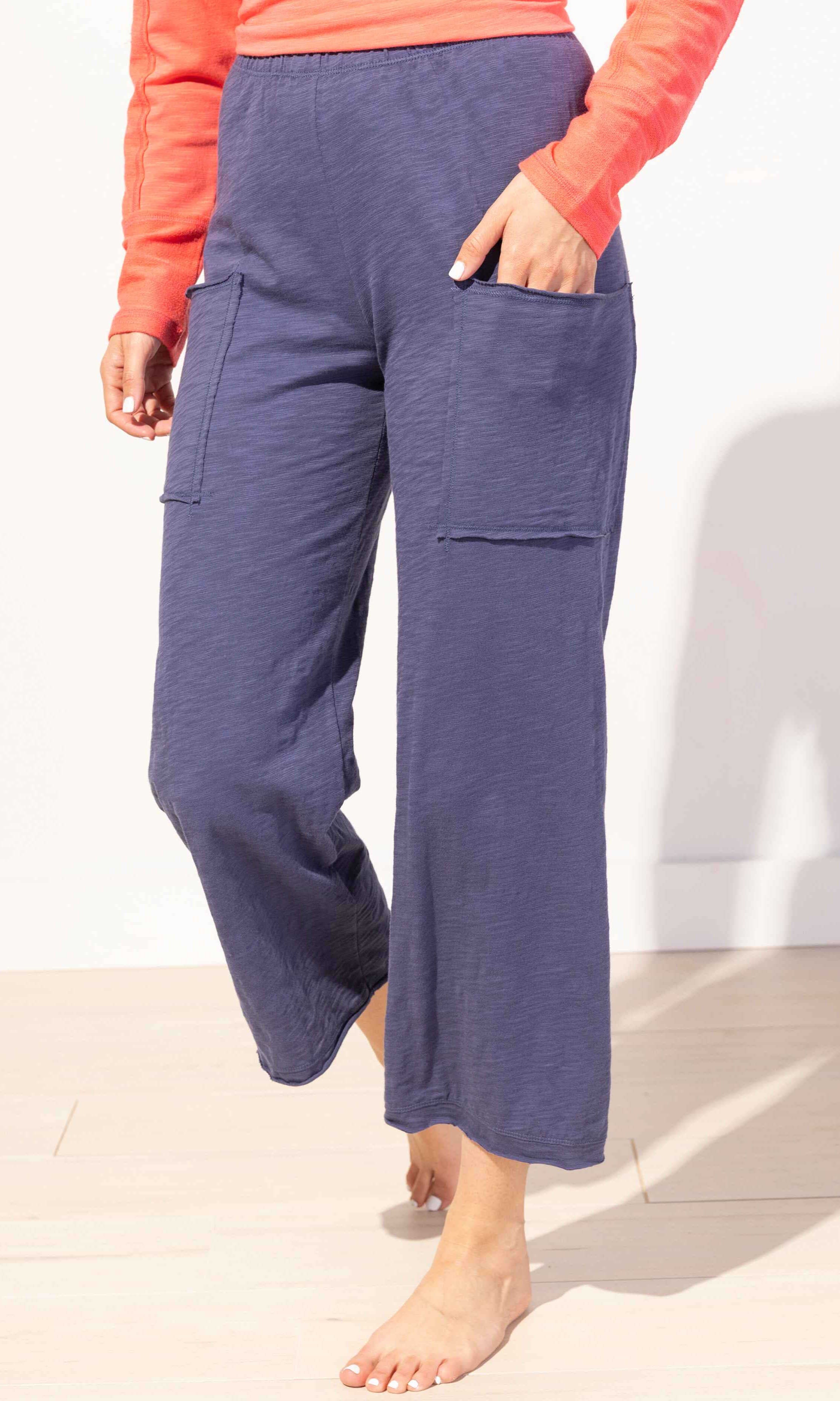 Wide Leg Patch Pocket Lounge Pant