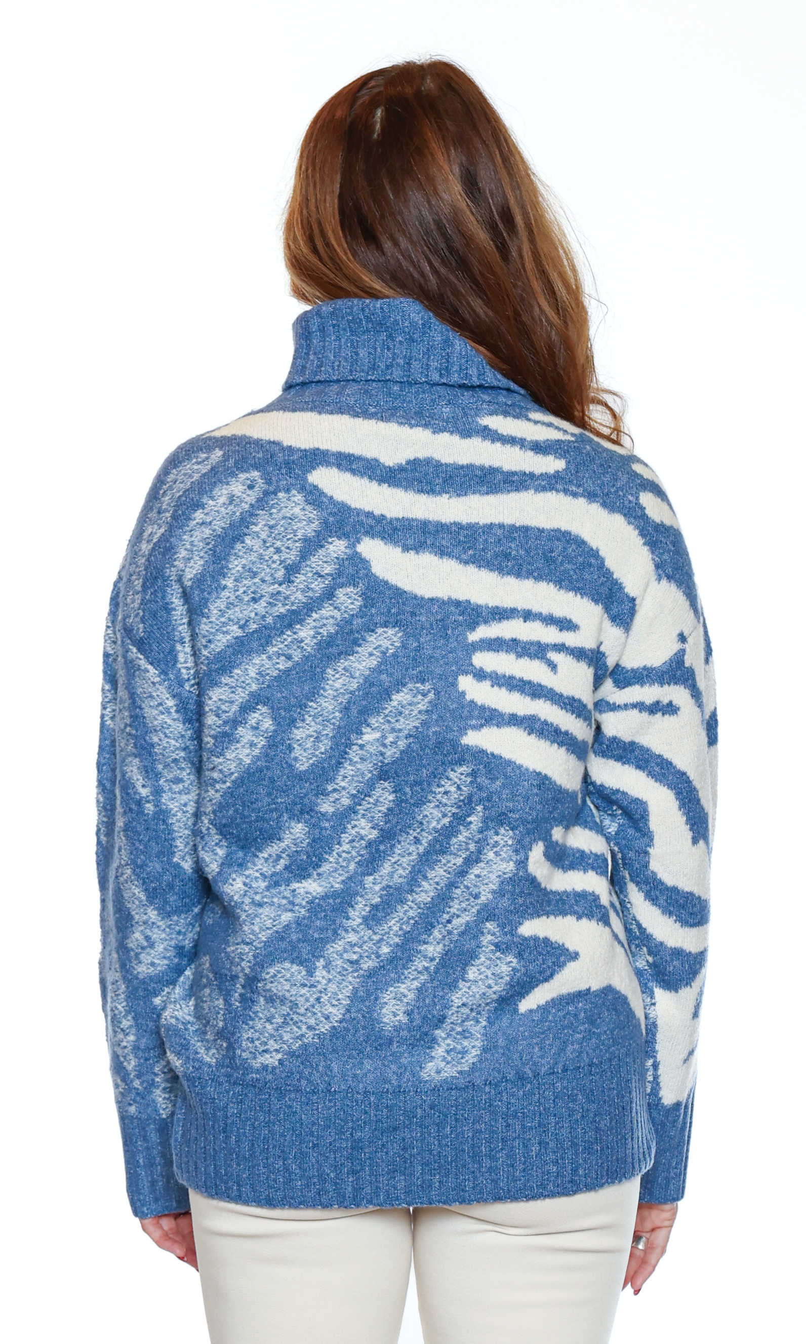 Abstract Turtleneck Sweater - Image 2