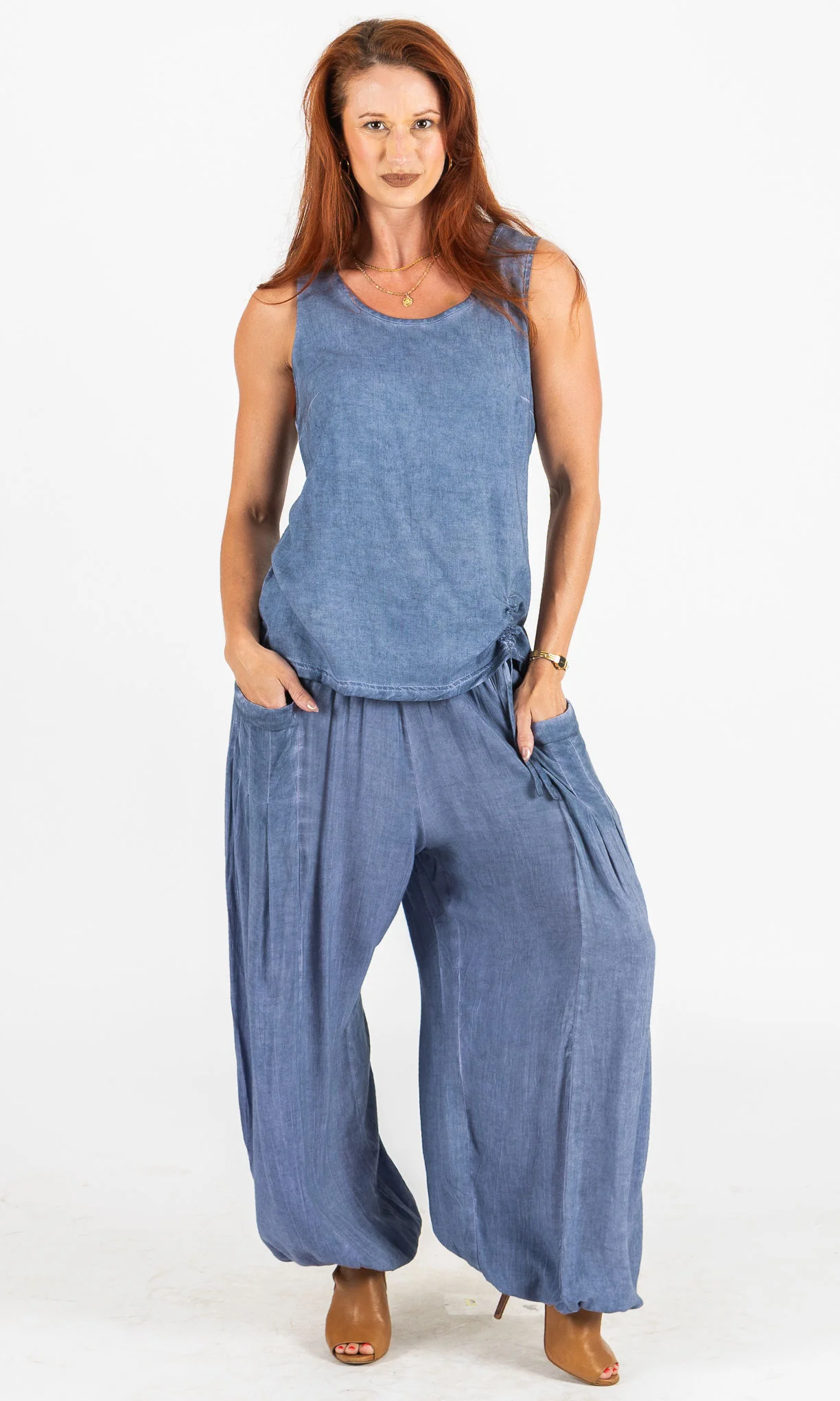 Linen Blend Balloon Pants - Image 2