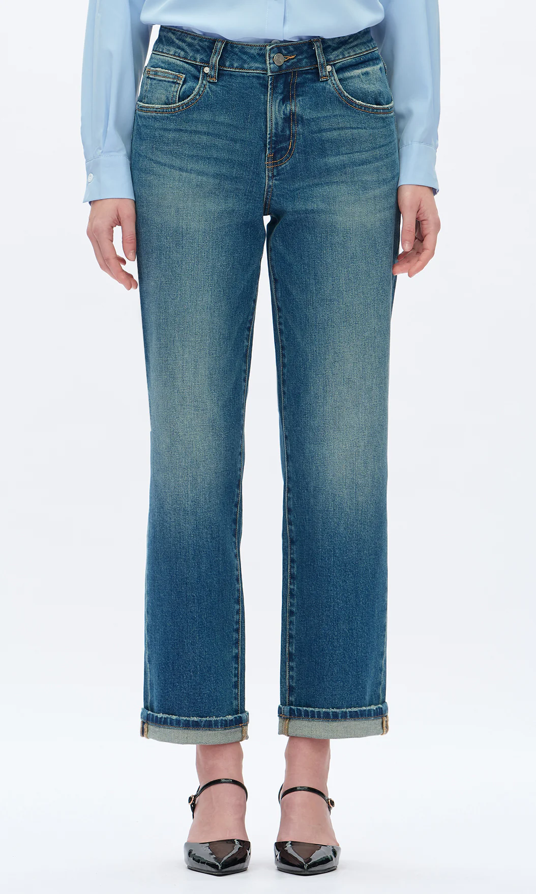 Retro Relaxed Straight Leg Denim