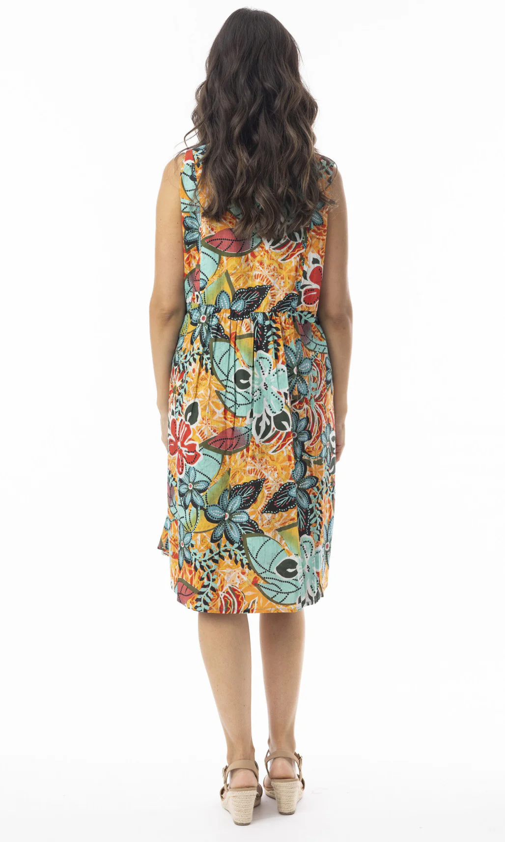 Reversible Organic Cotton Patchwork Print Sleeveless Dress - Image 3