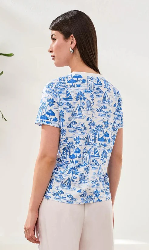 Slub Knit Cotton Top - Image 4