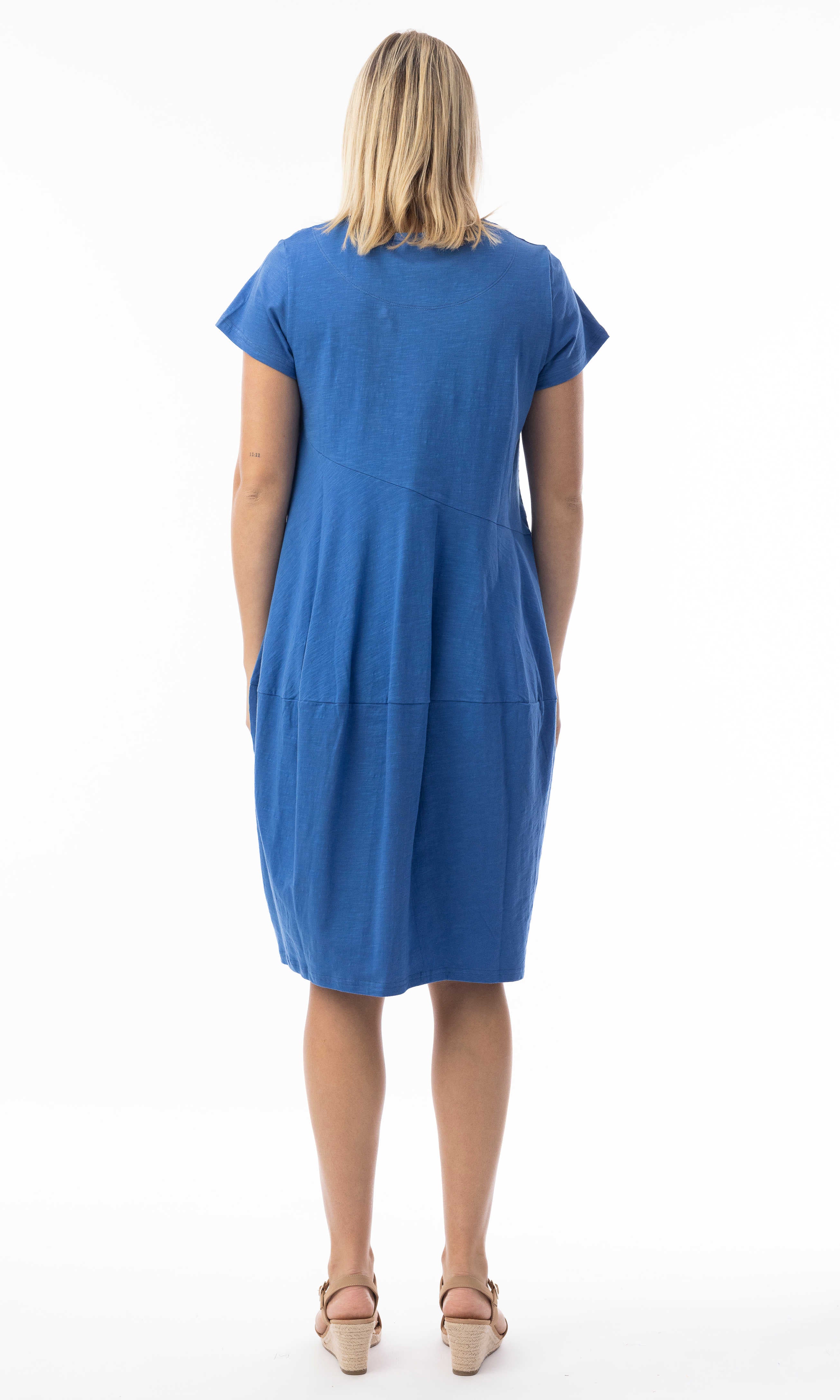 Short Sleeve Knit Bubble Dress - Image 4