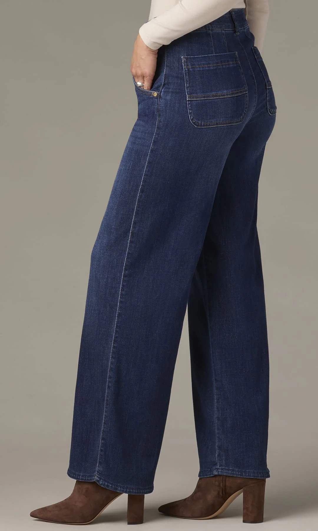 Sky Rise Wide Leg Denim - Image 3