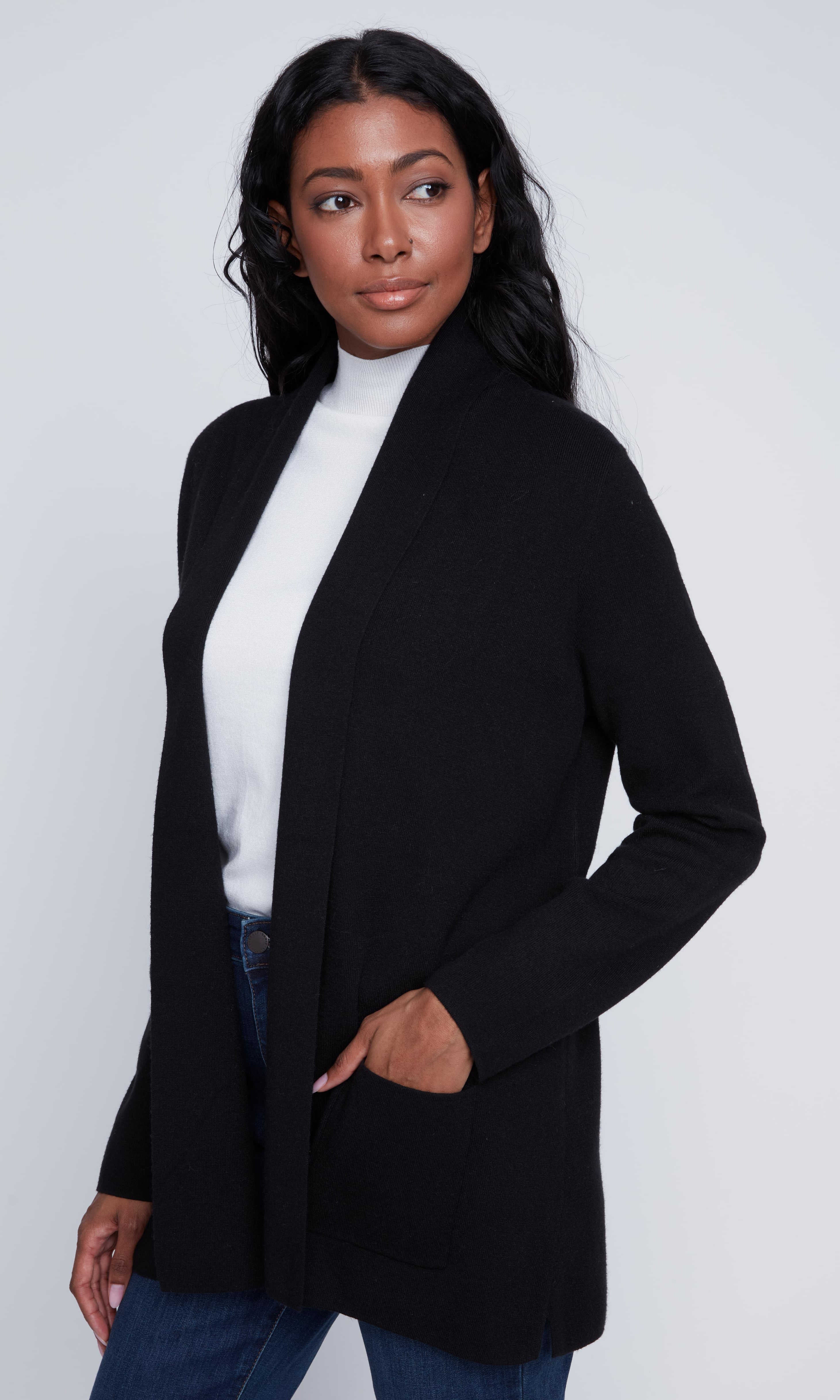 Soft Knit Patch Pocket Cardigan - Image 3
