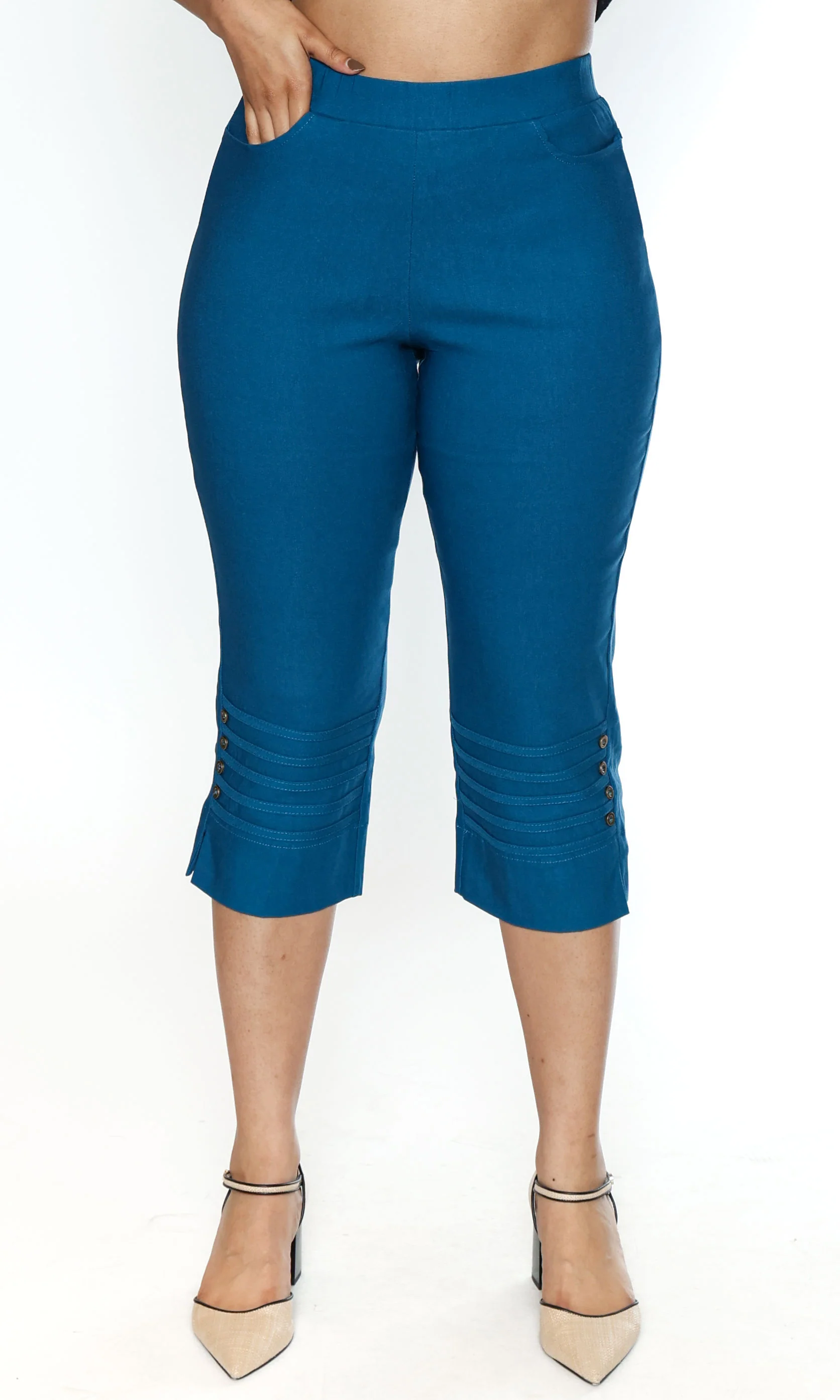 Comfort Waist Pocket Capri - Image 2