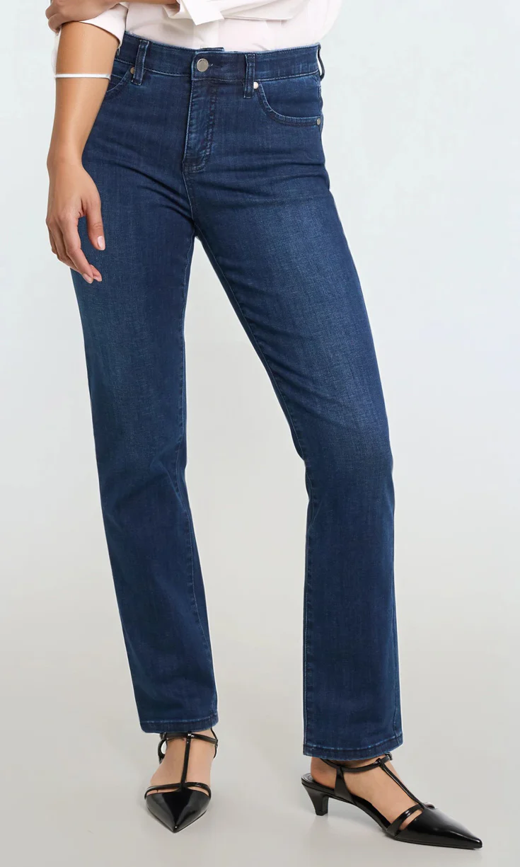 Classic Mid-Rise Straight Leg Denim