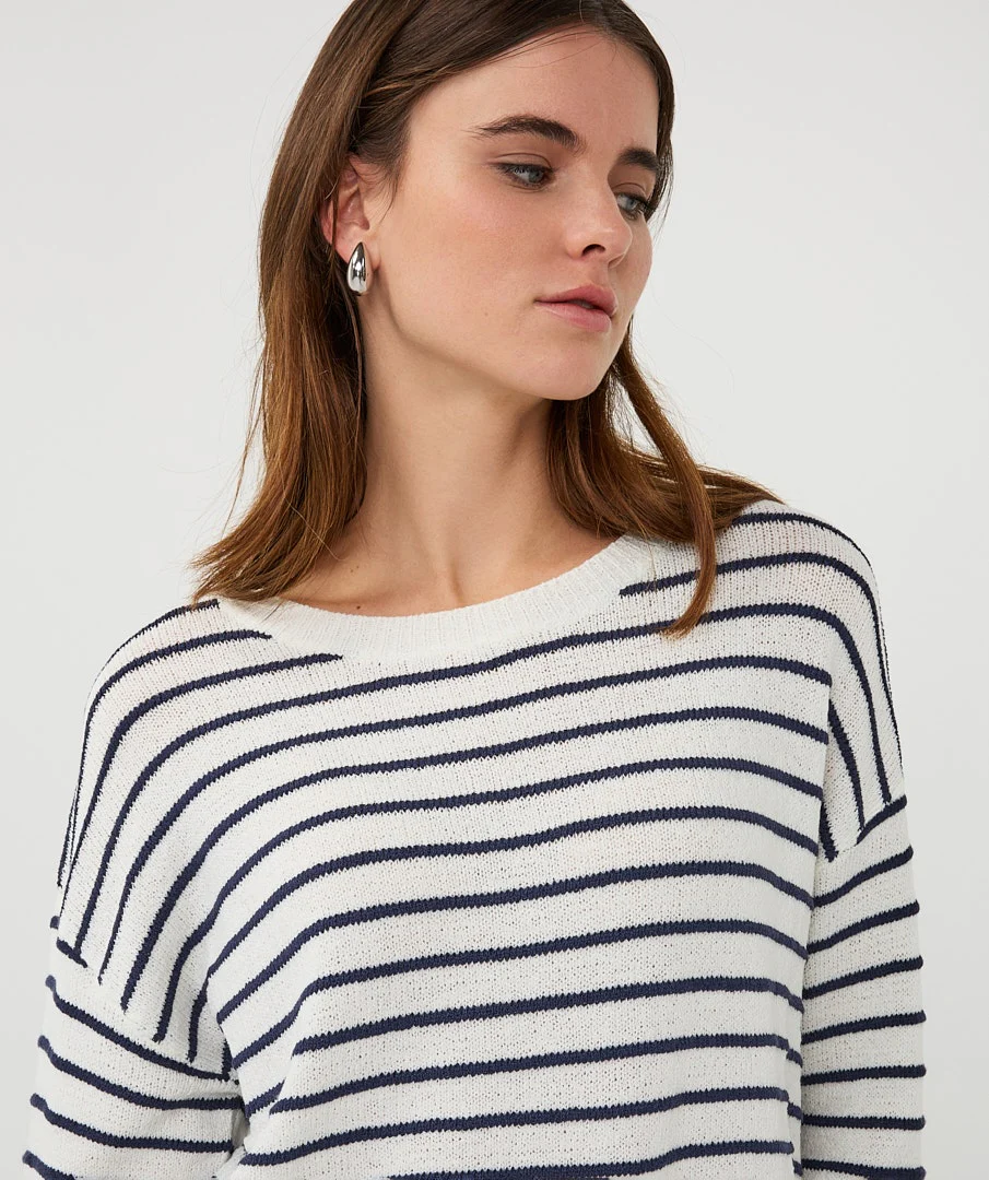 Striped Knit Sweater - Image 4