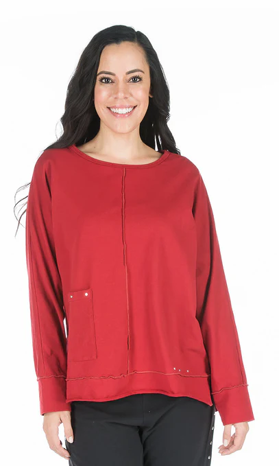 Center Seam Rivet Detail Top