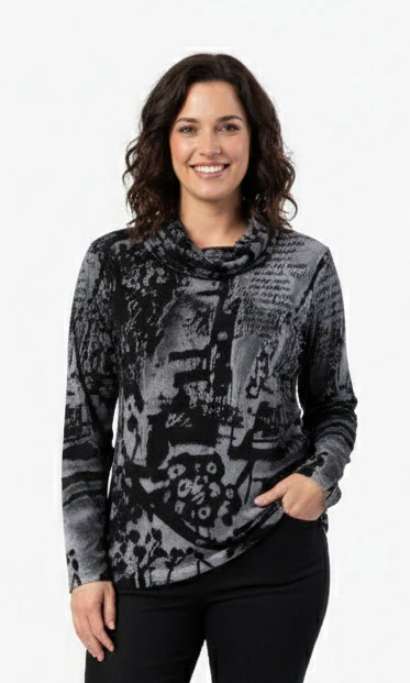 Soft Cowl Neck Top