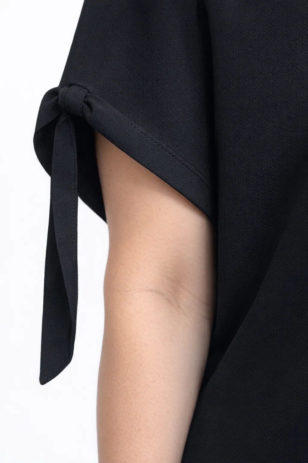 Reversible Tie-Sleeve Shift Dress with Button-Front Option - Image 6