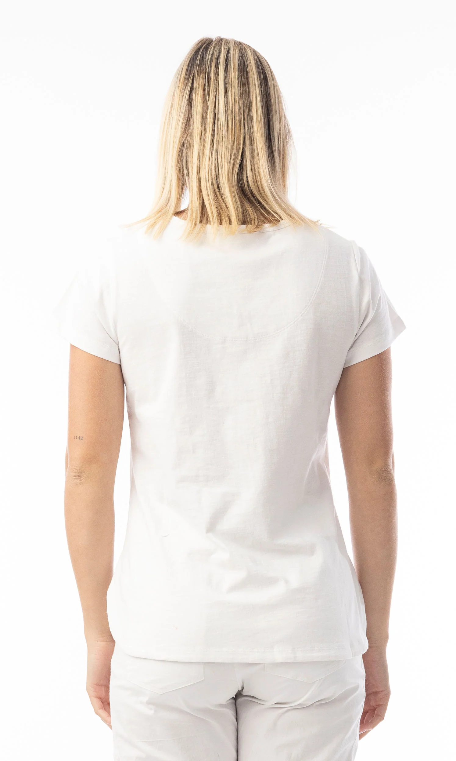 Classic V-Neck Knit Tee - Image 4