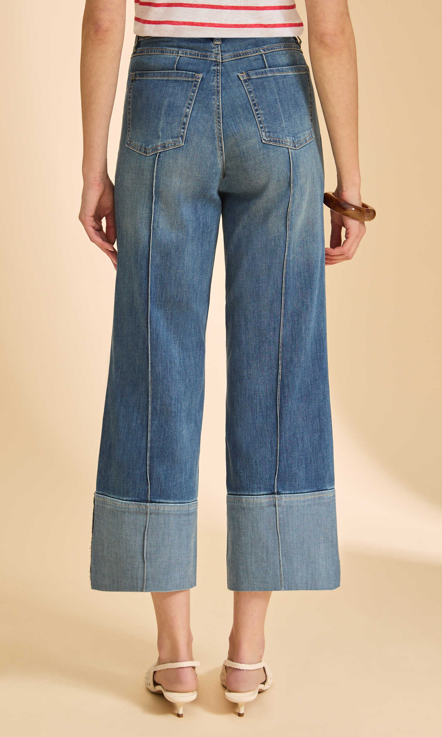 Olivia Cuffed Cropped Straight-Leg Denim - Image 2